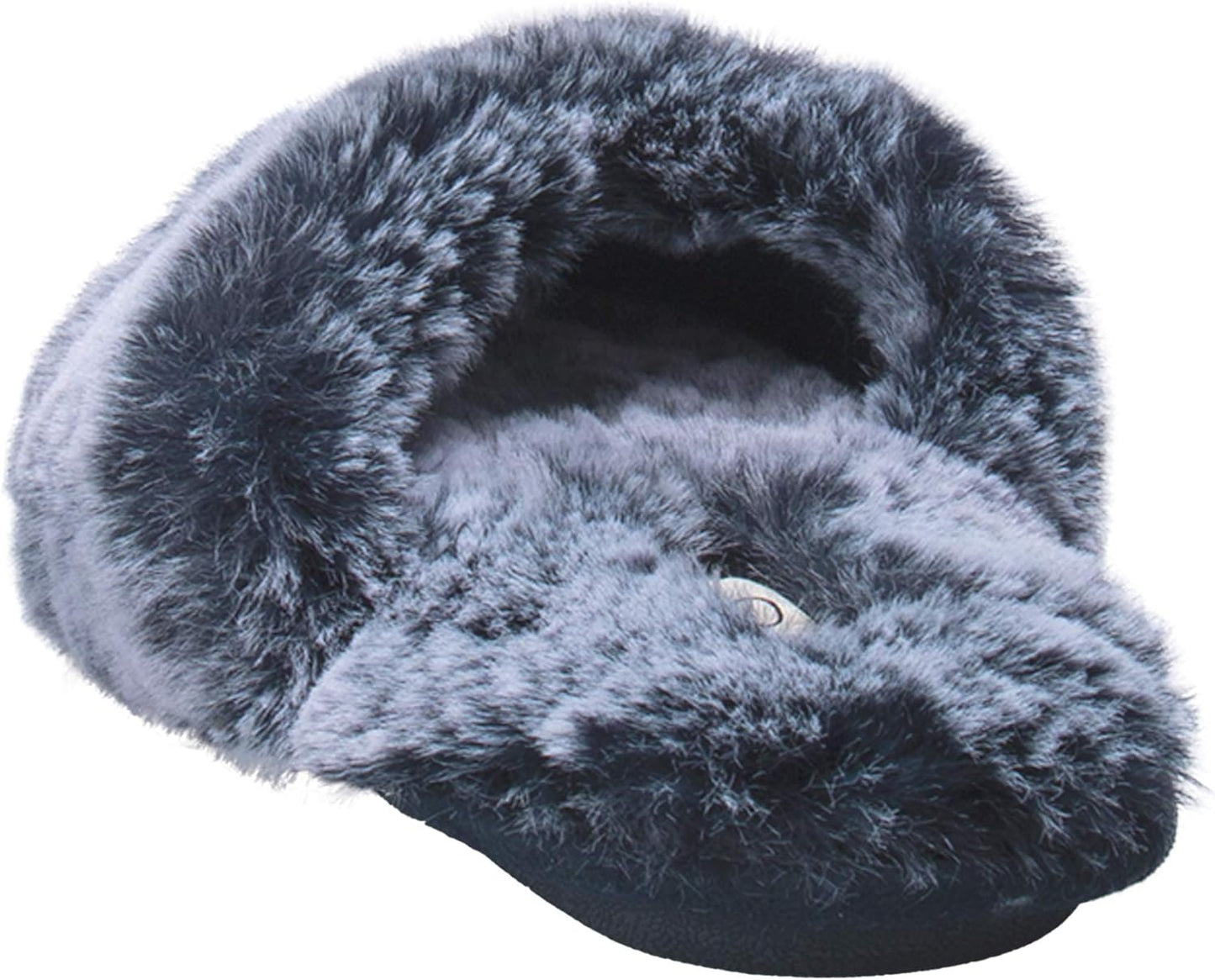 Women'S Comfy Faux Fur House Slipper Scuff Memory Foam Slip on Anti-Skid Sole