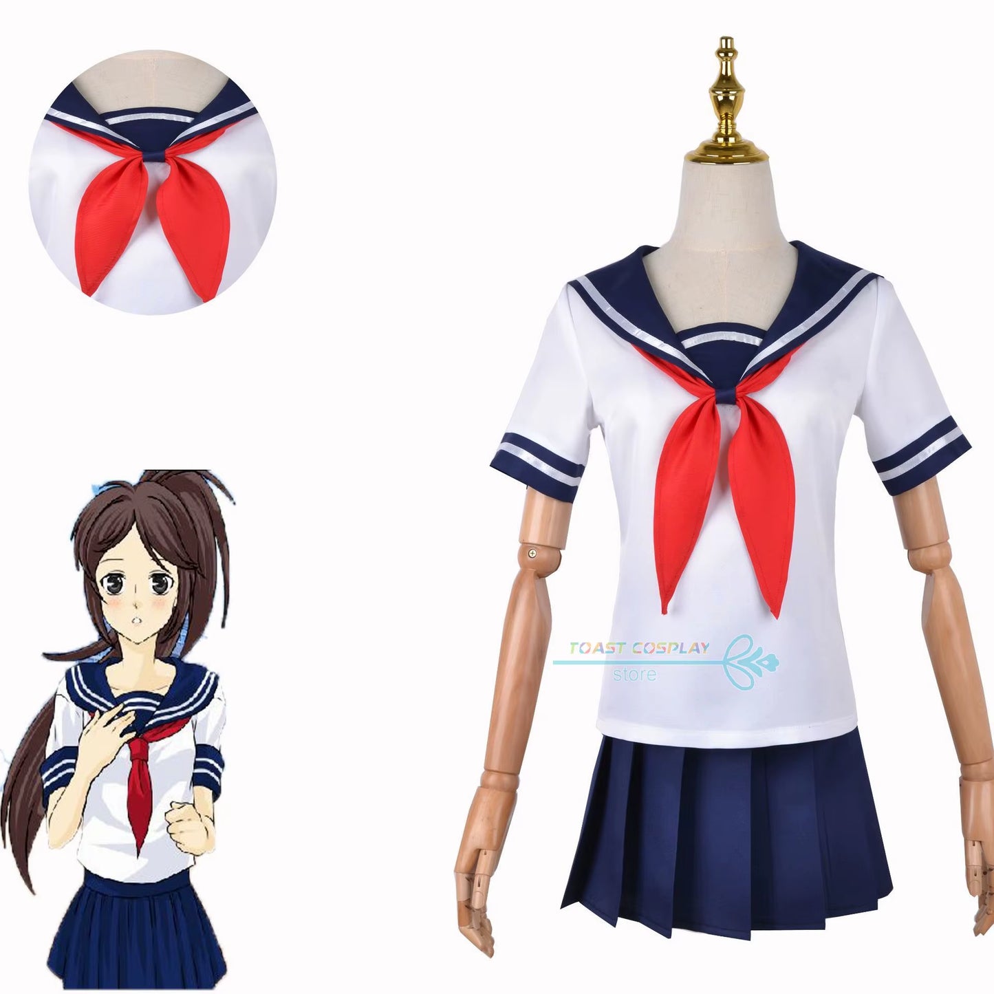 Ayano Aishi Cosplay Game Yandere Simulator Ayano Aishi Cosplay Costume Game Anime Girl JK Uniform Outfit Cosplay Costume